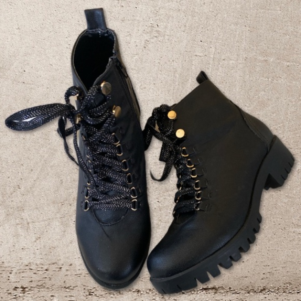 Lace up combat boots